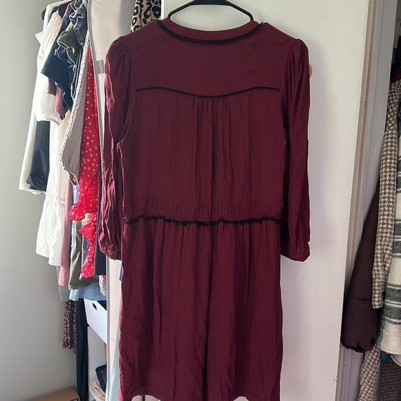 Anthropologie red long sleeve dress - Picture 6 of 6
